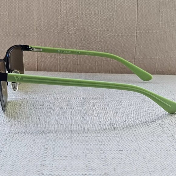Vogue Men Eyeglasses/Sunglasses Frame Black/Green Tone VO4003 54[]18 140 Half Ri - Picture 8 of 12